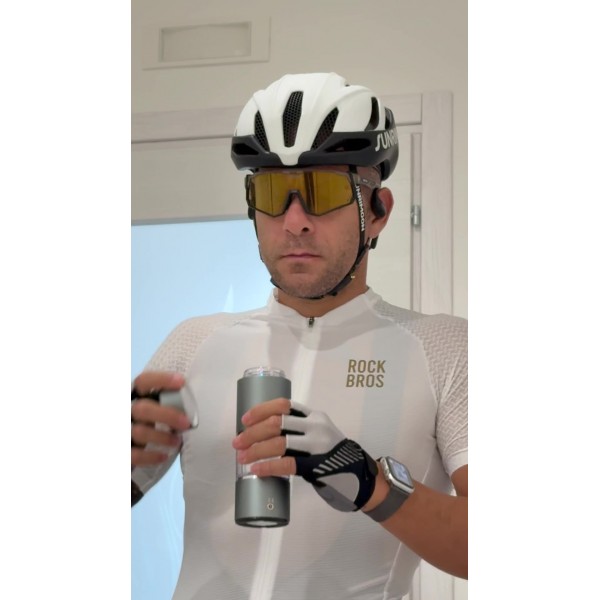 Italy Cyclist Latino Angelini highligt  IHSA Certified Hydrogen Water Bottle X5 